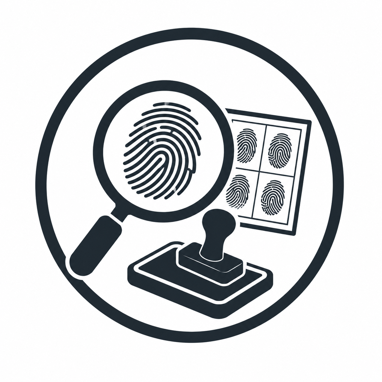Ícone de perícia datiloscópica