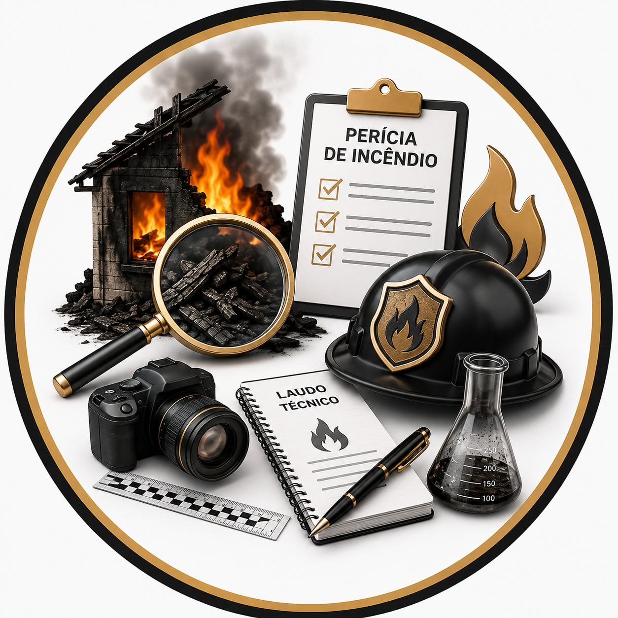 Ícone de perícia de incêndios