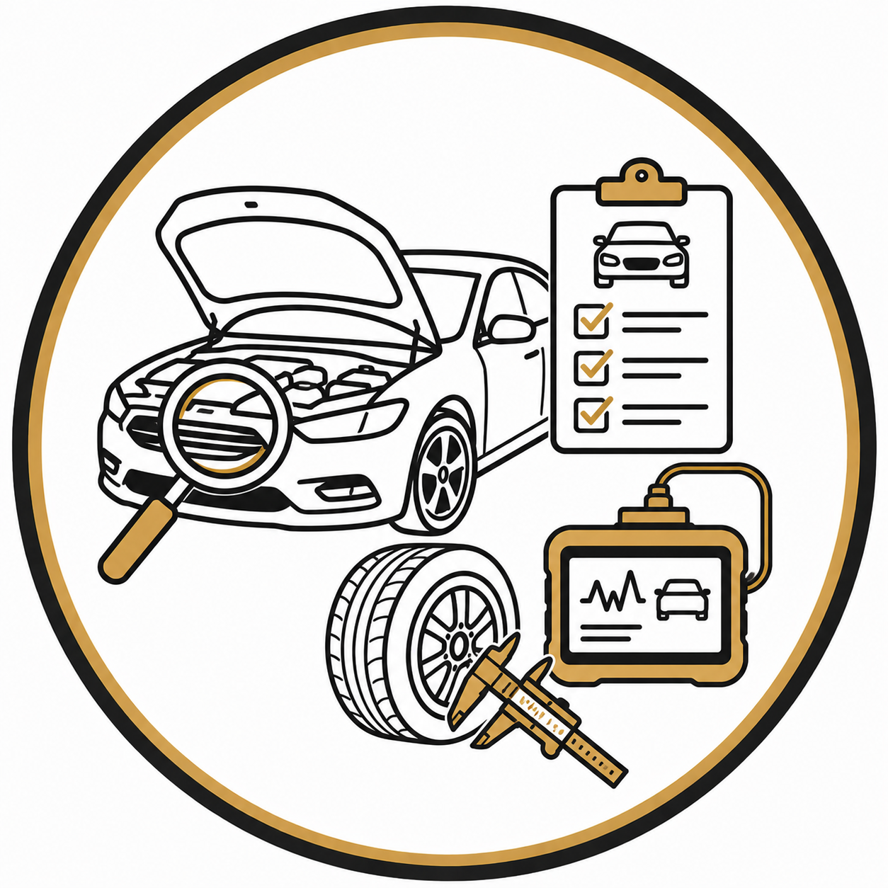 Ícone de perícia automotiva